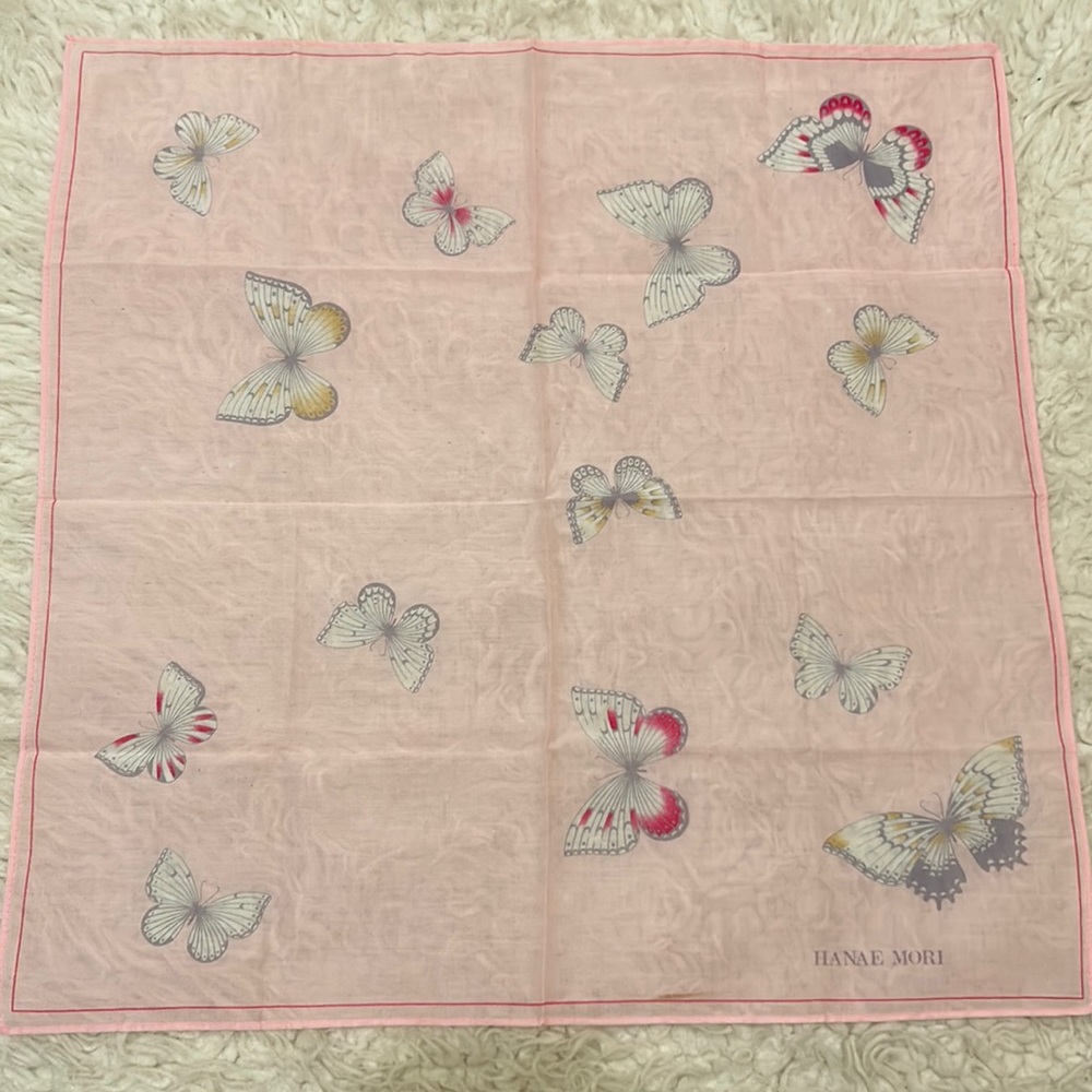 Vintage butterfly Hanae Mori scarf